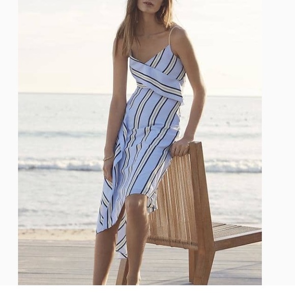 Banana Republic striped asymmetrical Dress size 4 - Picture 1 of 5